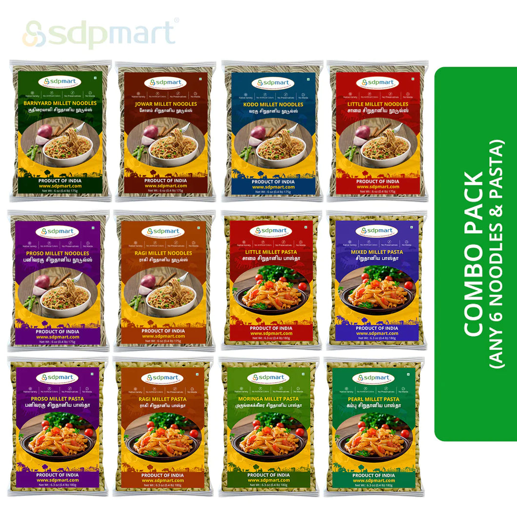 Millet Noodles & Pasta Combo Box - 6+6 Assorted Packs