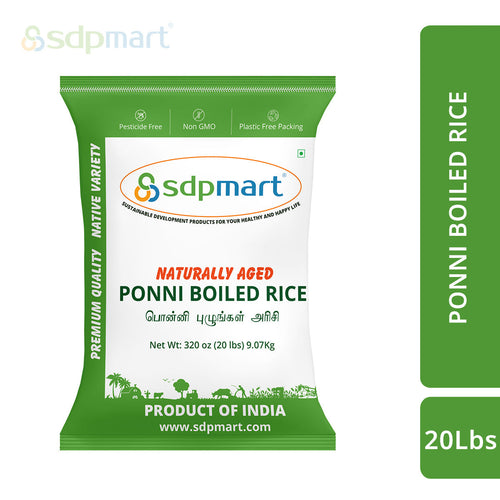 SDPMart Premium Ponni Boiled Rice - 20 lbs - SDPMart